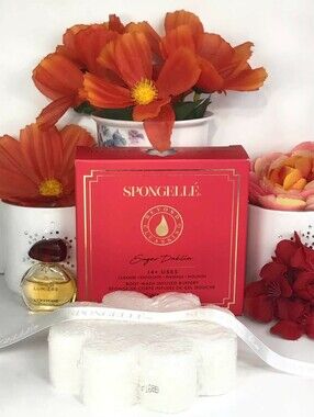 Spongelle Sugar Dahlia Boxed Flower Body Wash Infused Buffer Sponge *BNIB